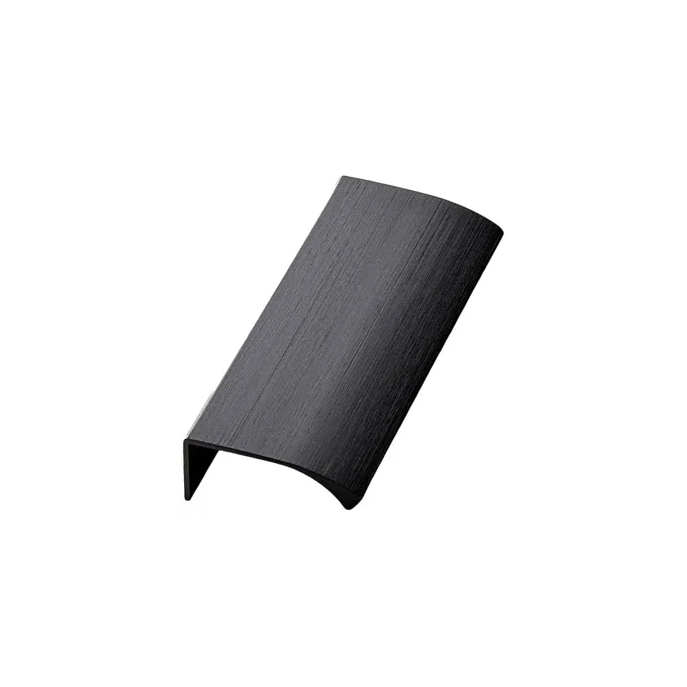 Brushed Matte Black "Edge Straight" Tab Drawer Pulls - Forge Hardware Studio