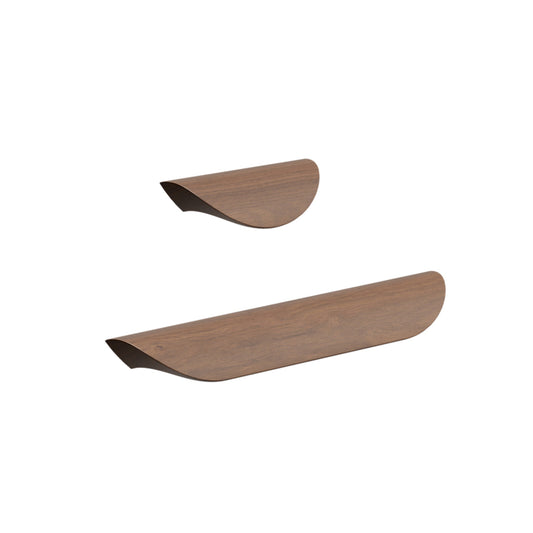 Lacquered Walnut Wood "Archive" Tab Drawer Pulls - Euro • Knobs