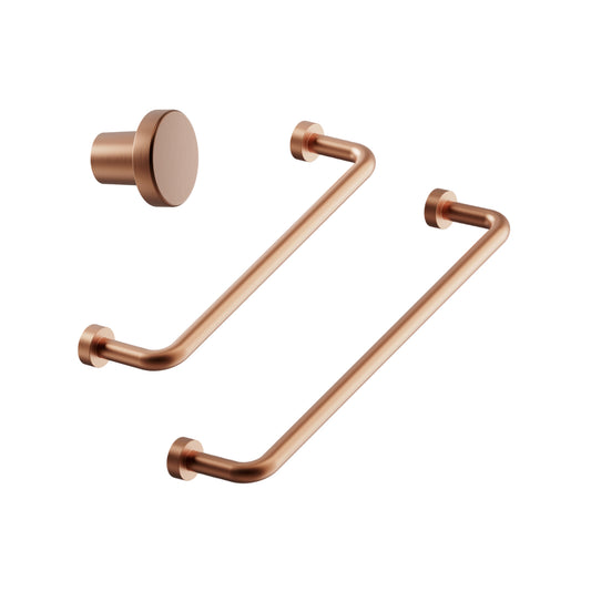 Brushed Copper "Lounge" Cabinet Knob and Wire Drawer Pulls - Euro • Knobs