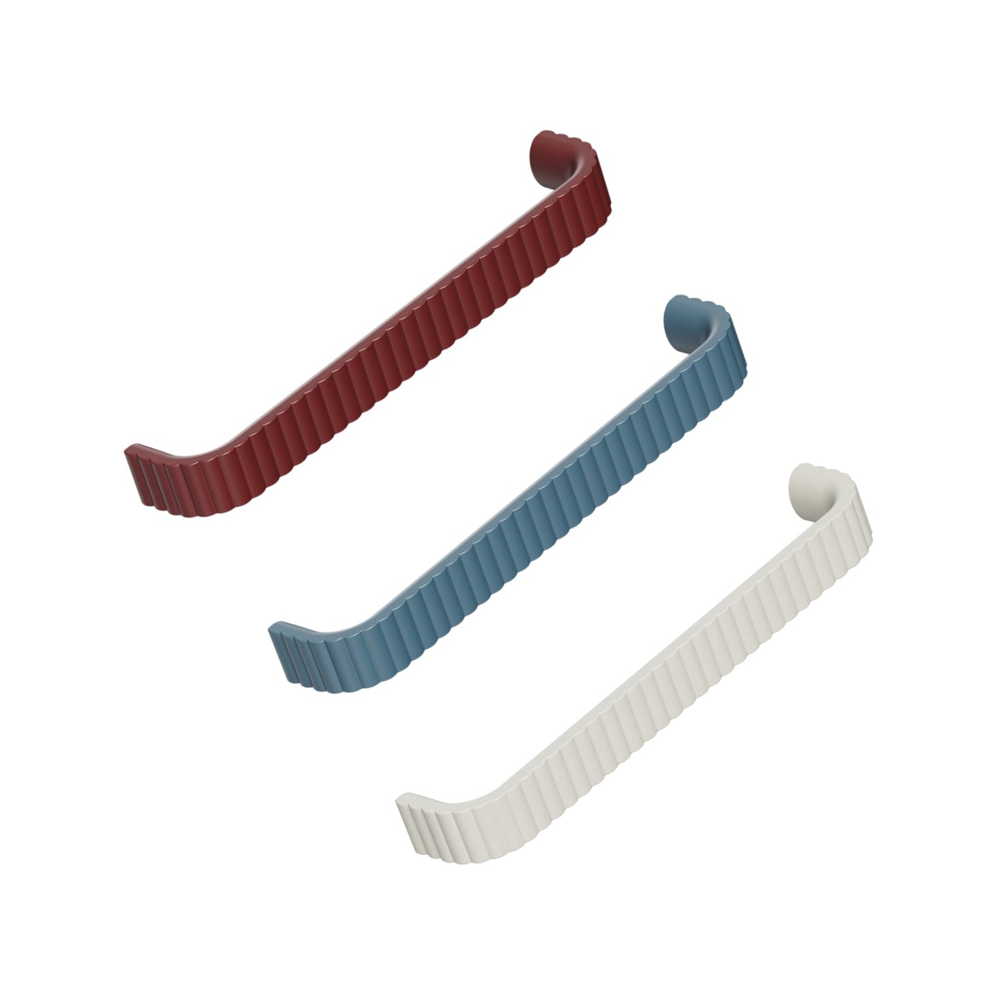 Colorful Retro "Lace" Ribbed Drawer Pulls - Euro • Knobs