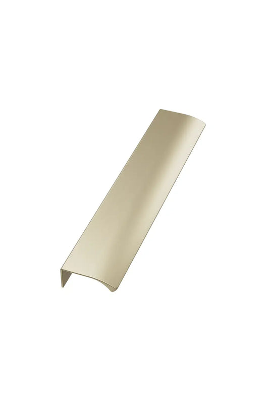 Brushed Gold Textured "Edge Straight" Tab Drawer Pulls - Forge Hardware Studio