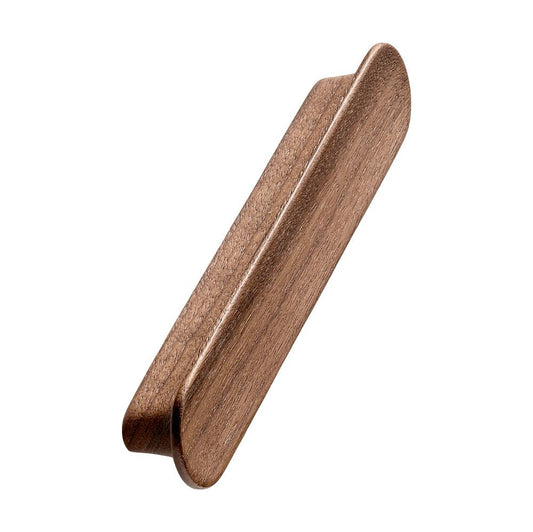 Lacquered Walnut Wood "Tuba" Cabinet Knob and Drawer Pulls - Euro • Knobs