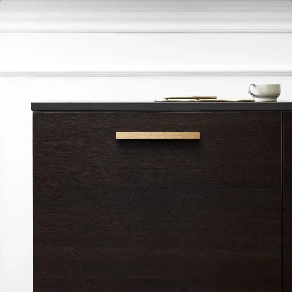 Brushed Brass "Elan" Knob and Drawer Pulls