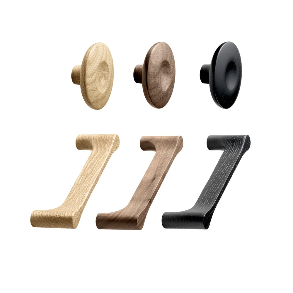 Oak, Walnut, Black "Drops" Cabinet Knob and Drawer Pulls - Forge Hardware Studio