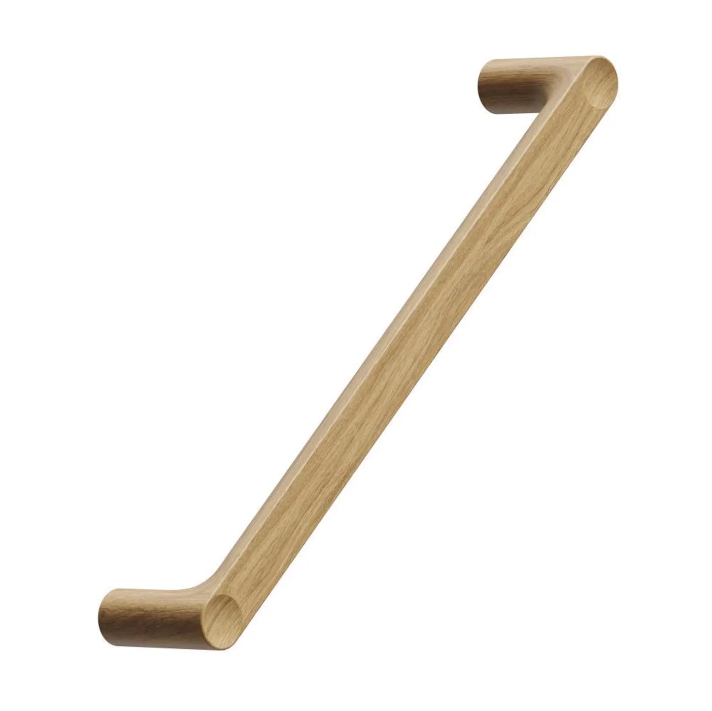 Oak Lacquered Wood "Punto" Cabinet Knob and Drawer Pulls