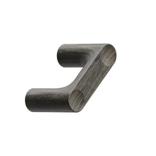 Dark Oak Lacquered Wood "Punto" Cabinet Knob and Drawer Pulls