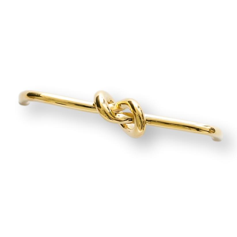 Polished Unlacquered Brass "Knot" 5 in. Drawer Pull - Euro • Knobs