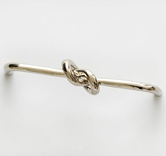 Polished Nickel "Knot" 5 in. Drawer Pull - Euro • Knobs