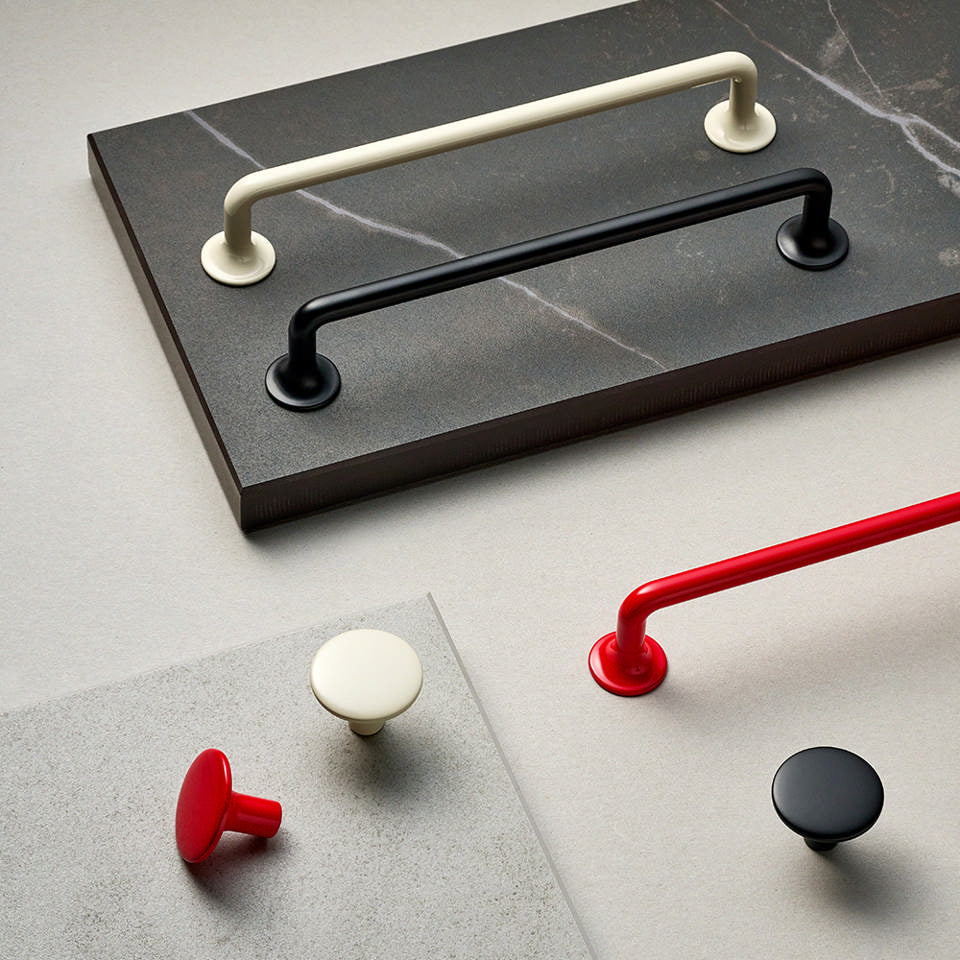 Tango Red Cabinet Knob and Handle - Forge Hardware Studio