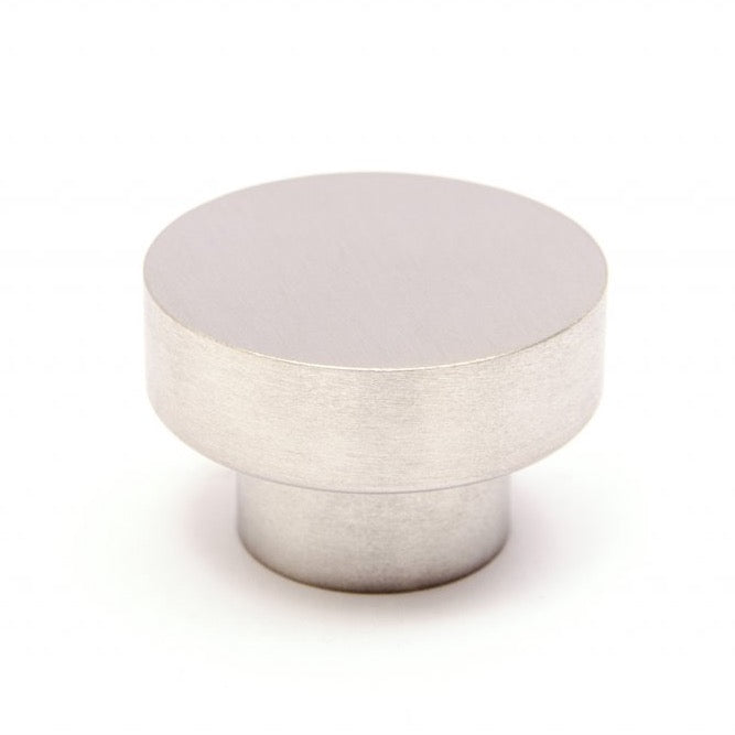 Brushed Nickel "Curve" Cabinet Drawer Pulls and Cabinet Knob - Euro • Knobs