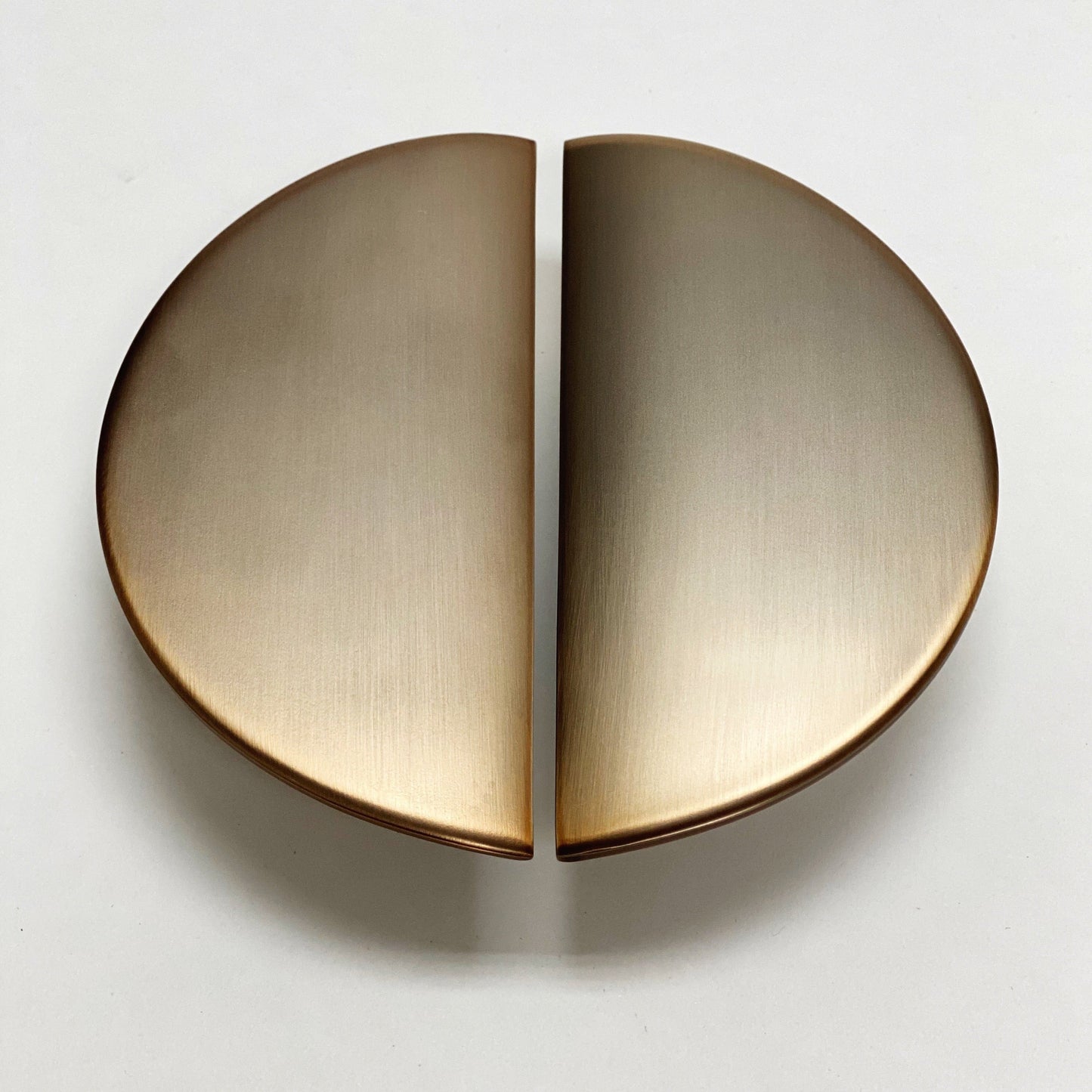 Brushed Bronze "Horizon" Semi-circle Drawer Pulls - Euro • Knobs