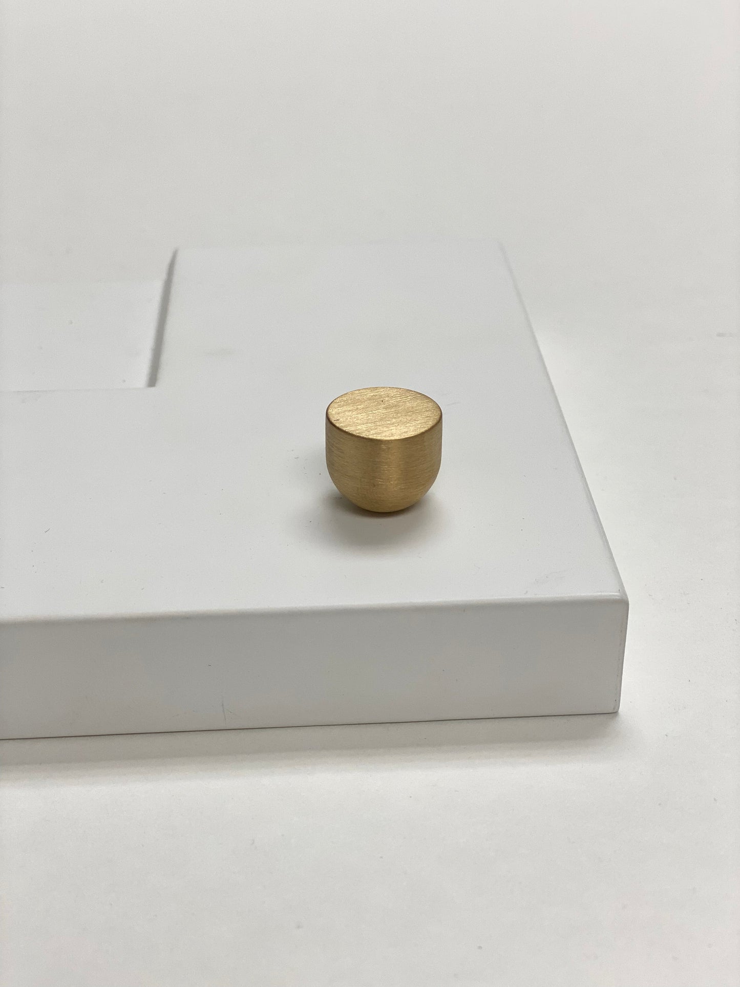 Unlacquered Brushed Brass "Little Cup" Cabinet Knob - Euro • Knobs