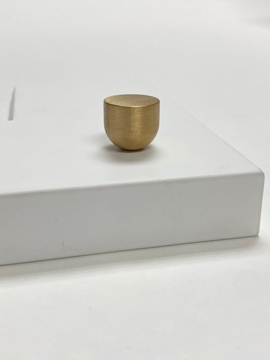 Unlacquered Brushed Brass "Little Cup" Cabinet Knob - Euro • Knobs