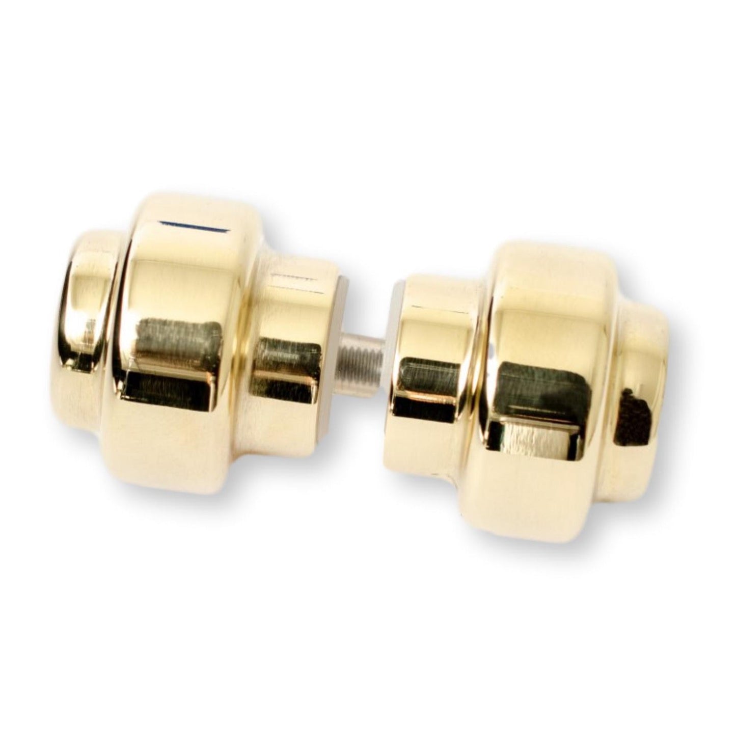 Glass Shower 1-3/16" Round Polished Brass Back to Back Door Knob - Euro • Knobs