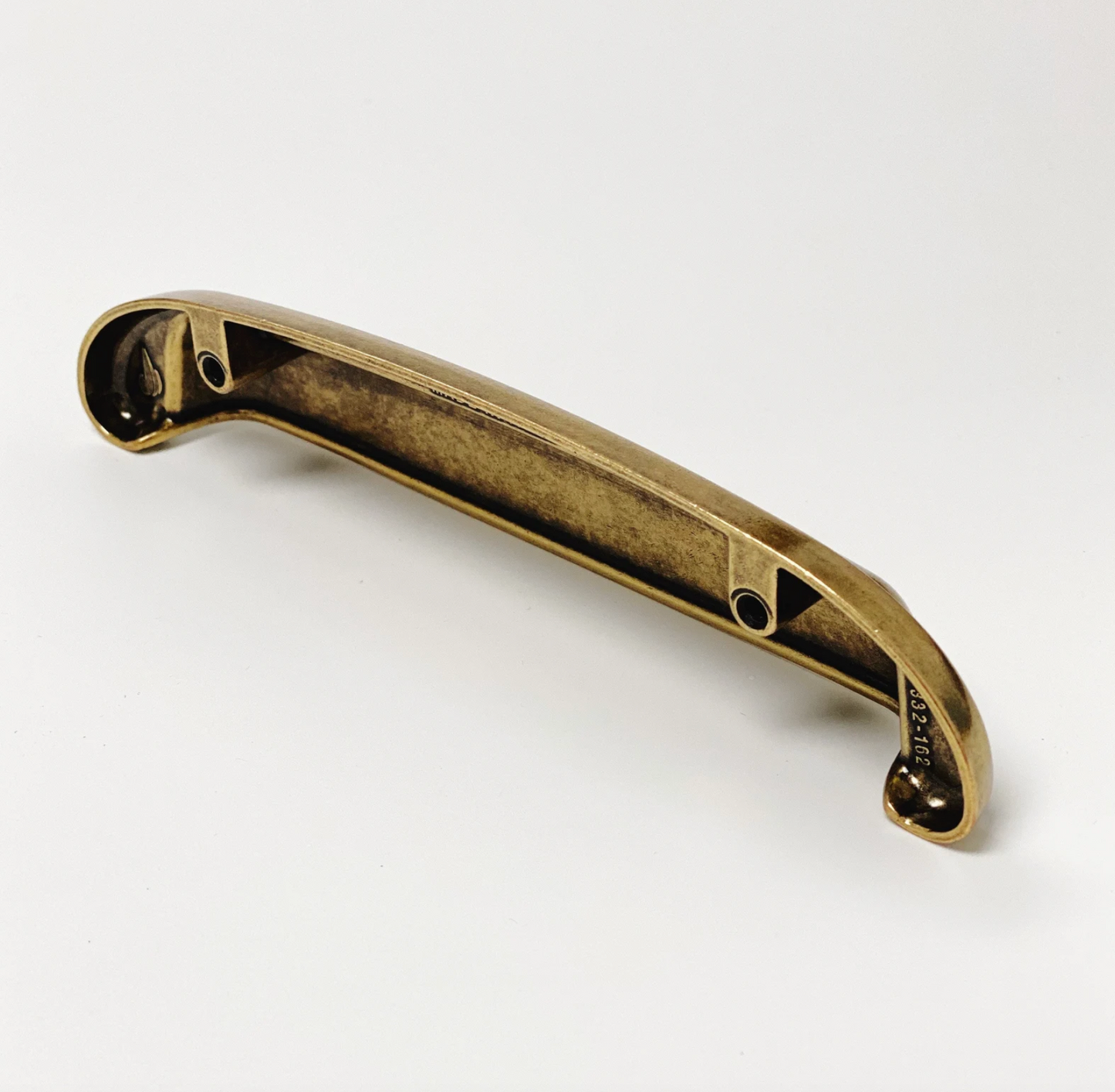 Drawer Cup Pull "Capri" in Antique Brass - Brass Cabinet Hardware - Euro • Knobs