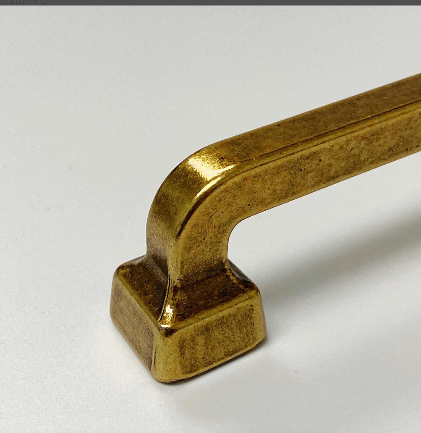 Mission Drawer Pull "Capri" in Antique Brass - Brass Cabinet Hardware - Euro • Knobs