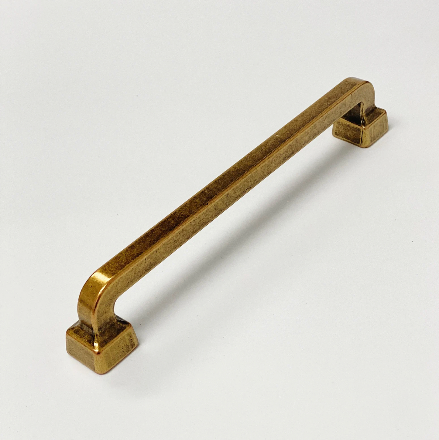 Mission Drawer Pull "Capri" in Antique Brass - Brass Cabinet Hardware - Euro • Knobs