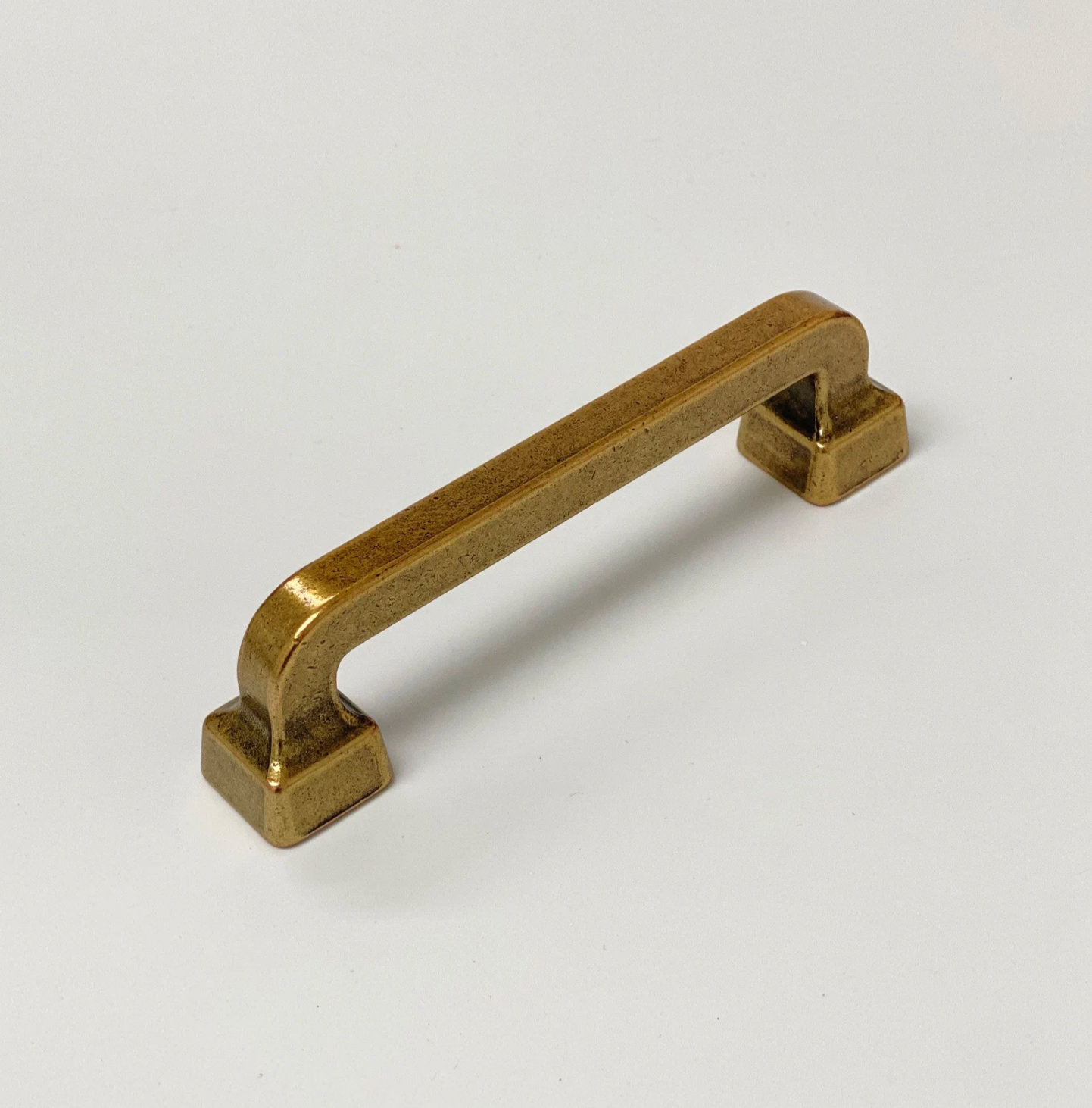 Mission Drawer Pull "Capri" in Antique Brass - Brass Cabinet Hardware - Euro • Knobs