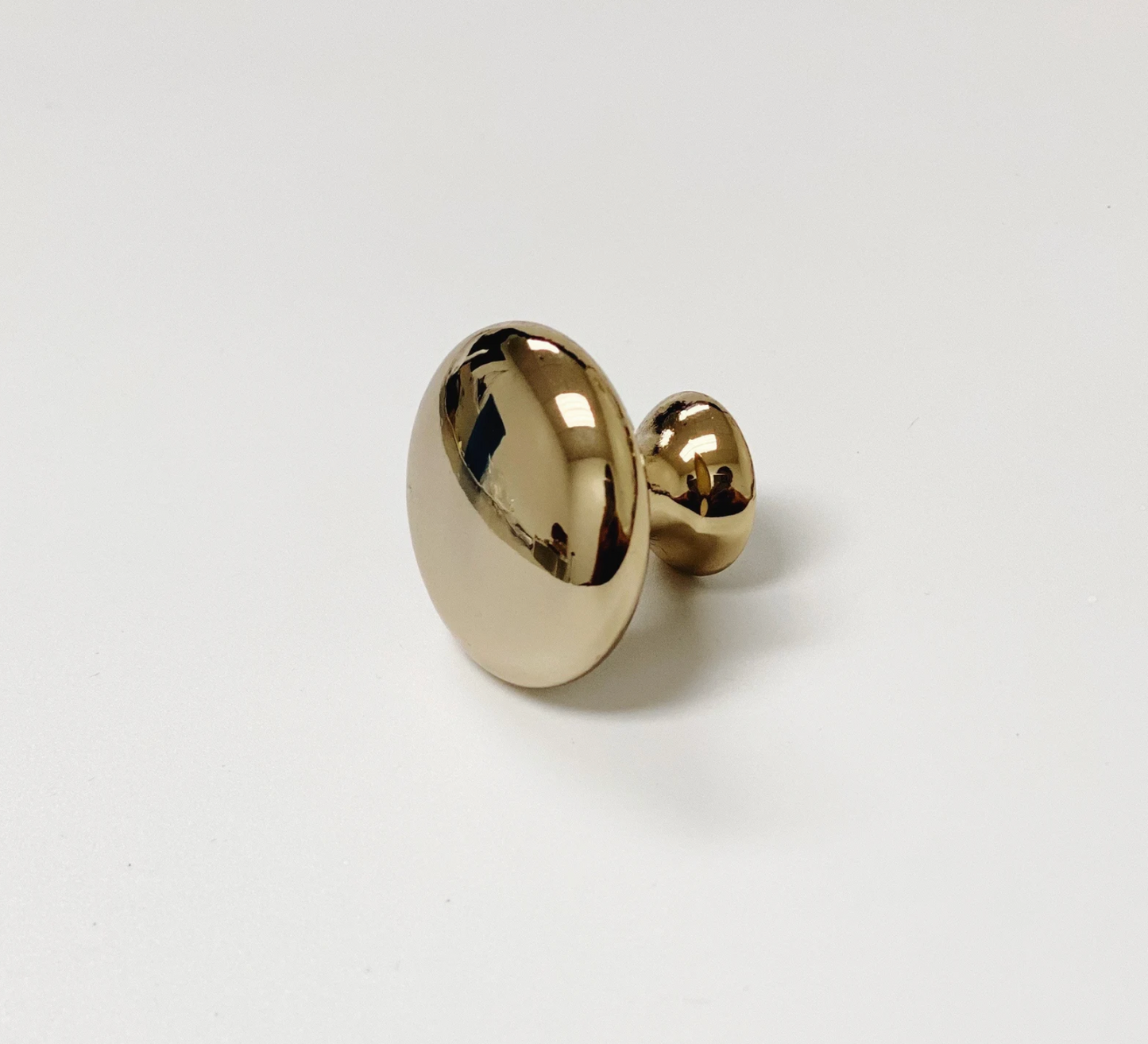 Polished Light Gold "Capri" Cup Drawer Pull, Ring Pull or Round Cabinet Knob. Finger Brass Pull - Forge Hardware Studio