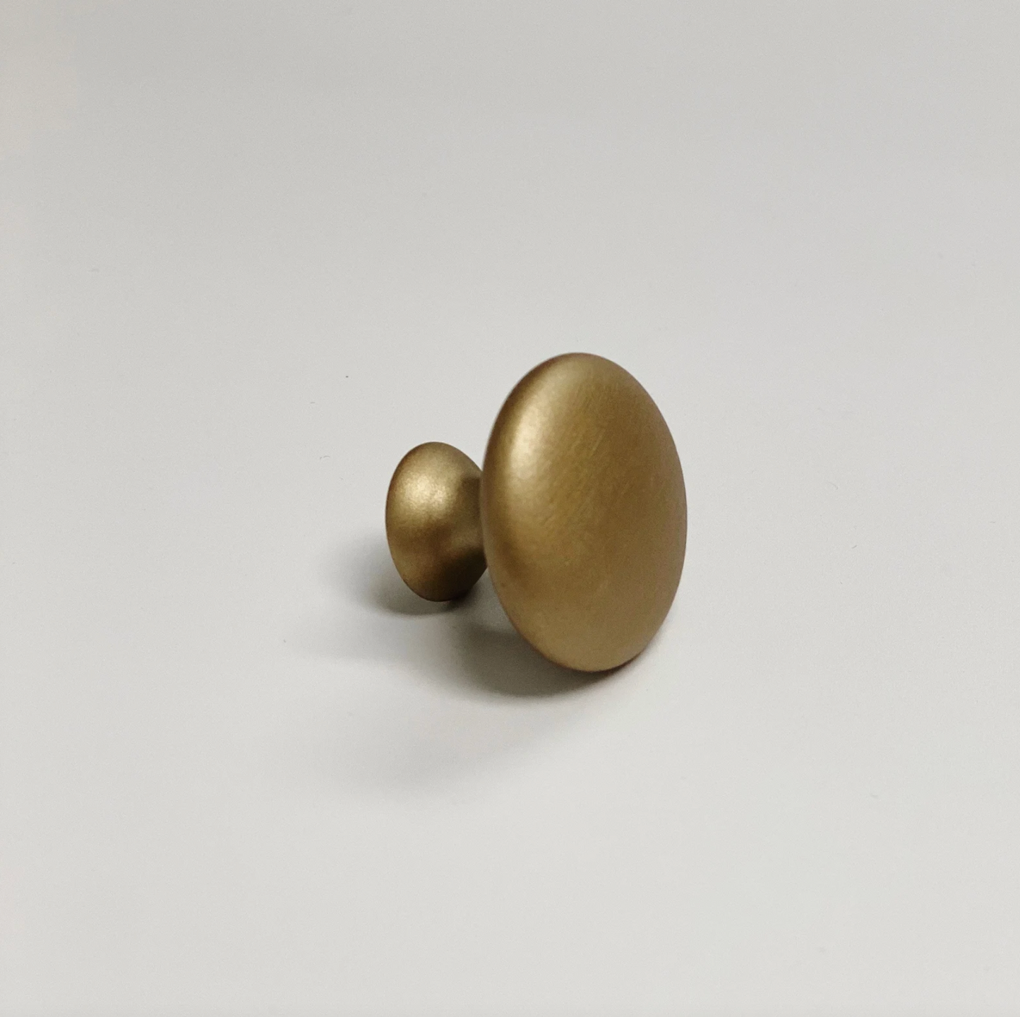 Capri Brushed Gold Cup Drawer Pull, Ring Pull or Round Cabinet Knob - Euro • Knobs