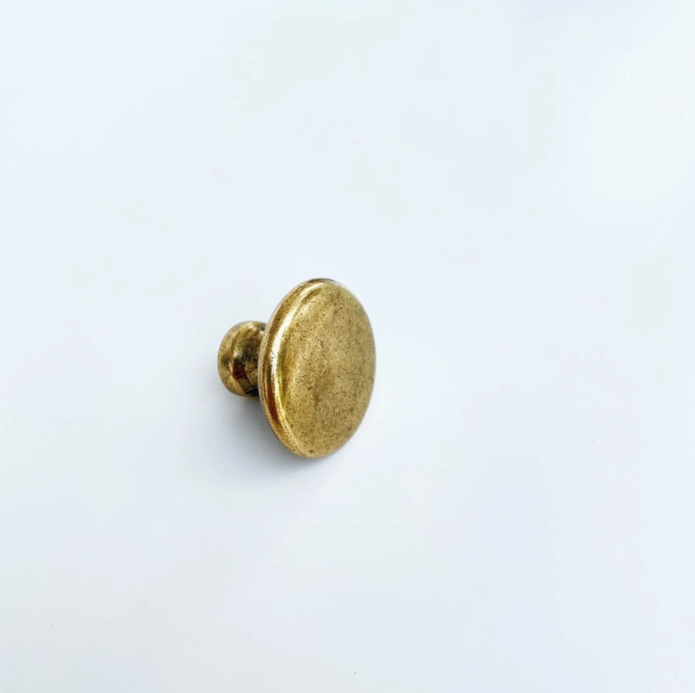 Sydney Aged Brass Cabinet Knob and Drawer Pulls - Forge Hardware Studio