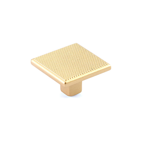 T-Bar Knurled "Georgia No.1” Satin Gold Drawer Pulls and Knobs - Forge Hardware Studio