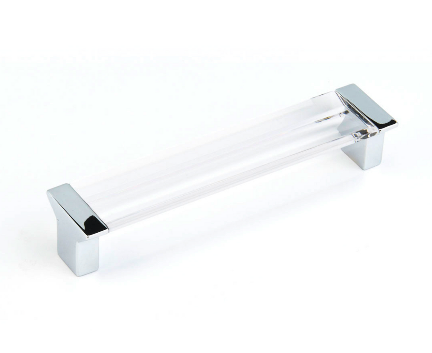 Polished Chrome "Ponce" Clear Glass Cabinet Knob and Drawer Pulls - Industry Hardware