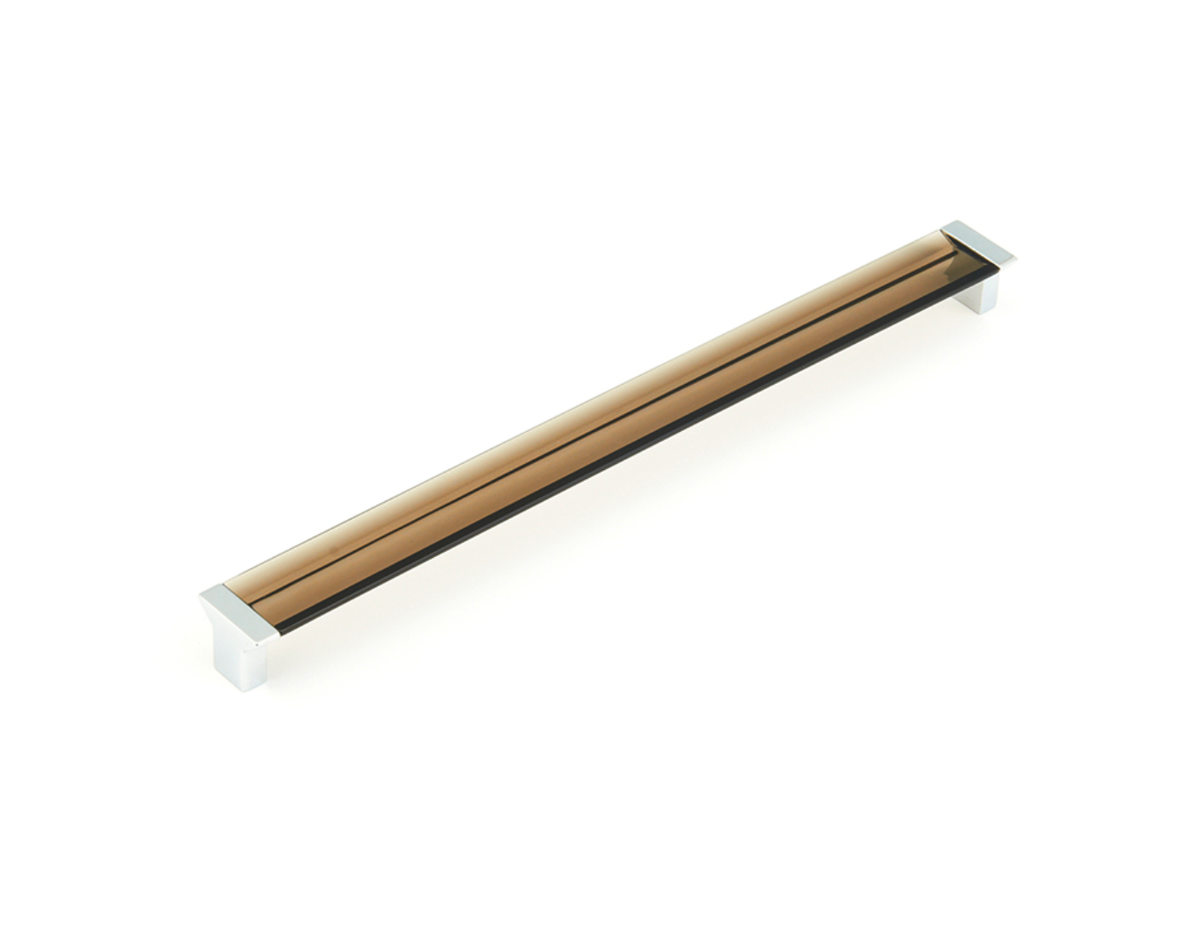 Polished Chrome "Ponce" Smoked Glass Cabinet Knob and Drawer Pulls - Industry Hardware