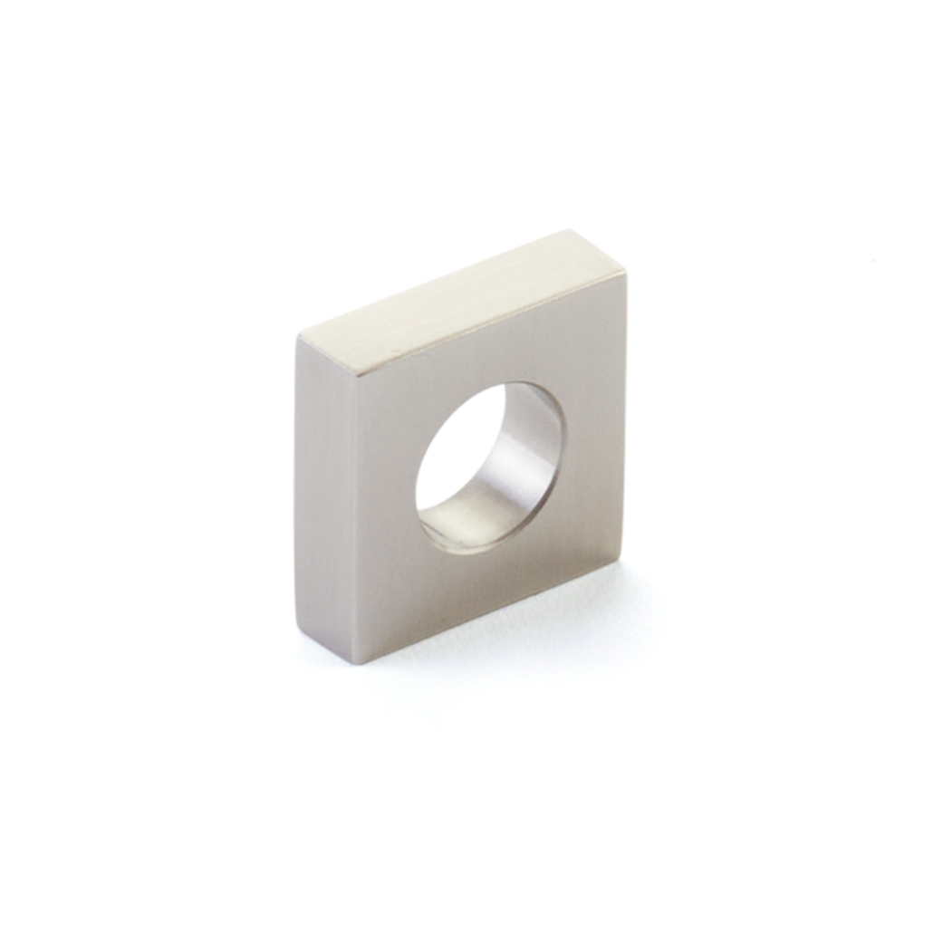 Brushed Nickel "Loop" Square Drawer Pulls and Cabinet Knobs - Euro • Knobs