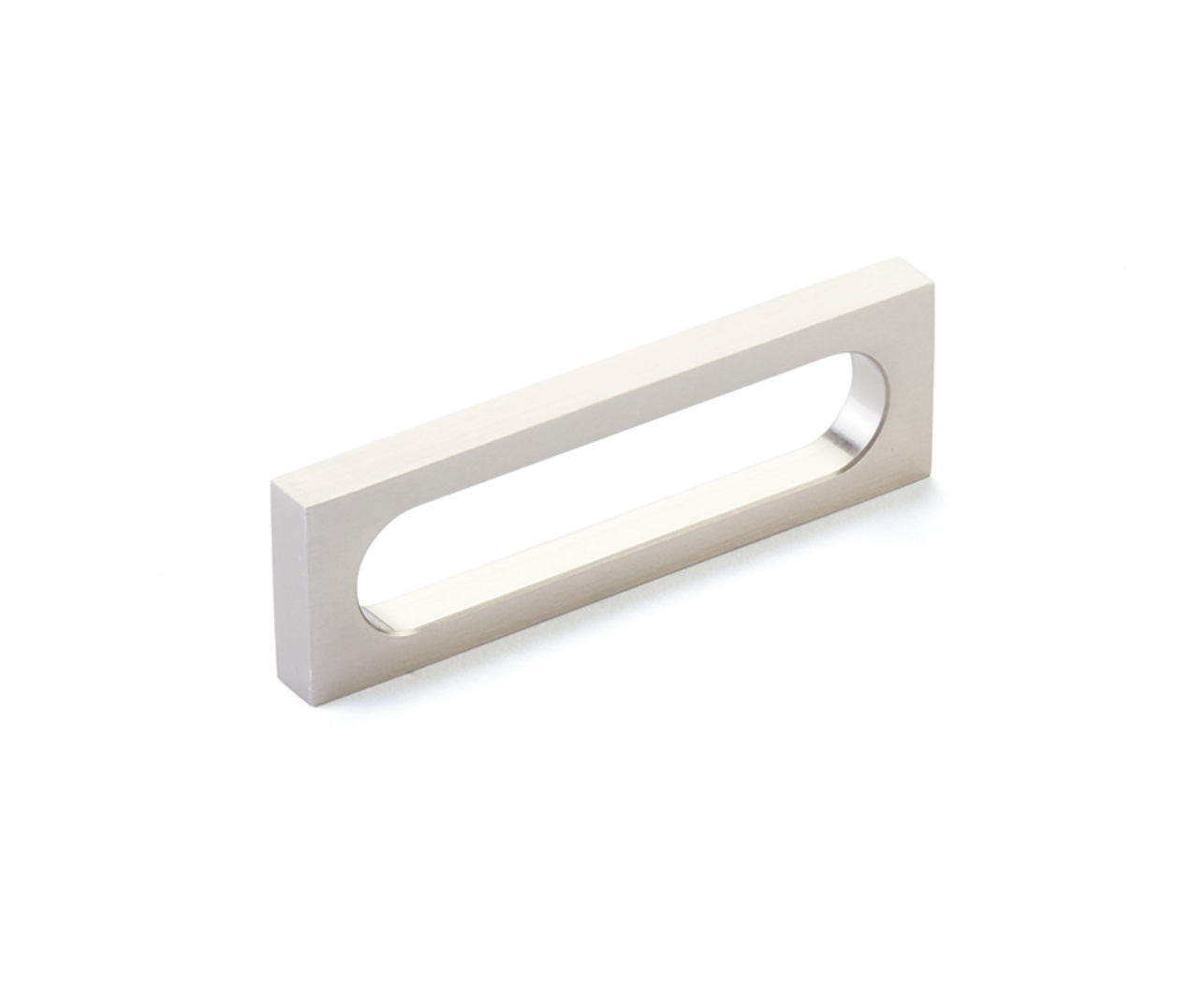 Brushed Nickel "Loop" Square Drawer Pulls and Cabinet Knobs - Euro • Knobs