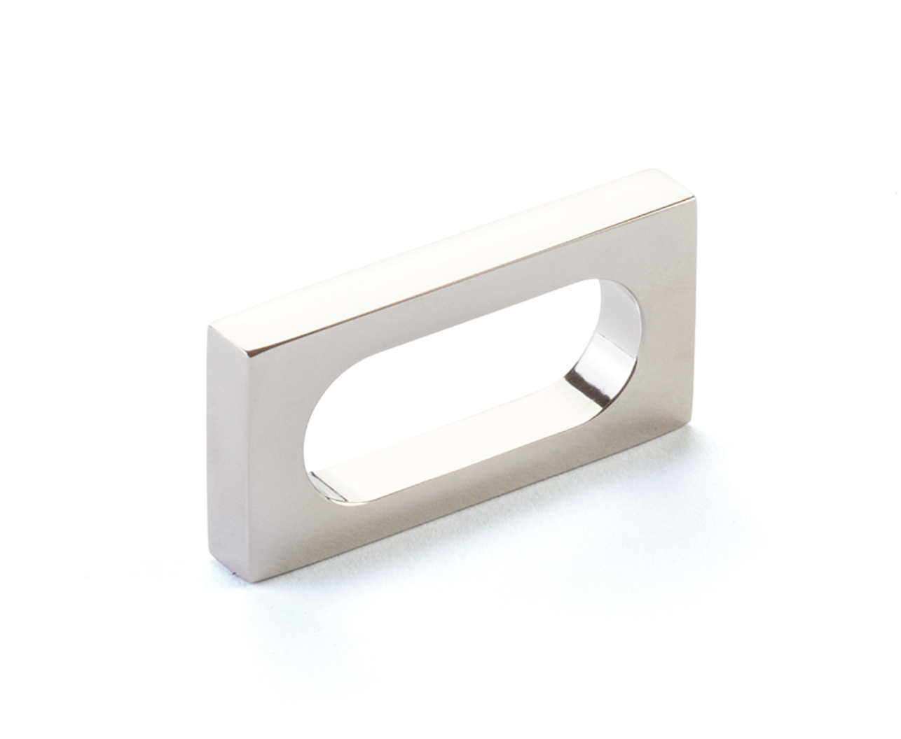 Polished Nickel "Loop" Square Drawer Pulls and Cabinet Knobs - Euro • Knobs