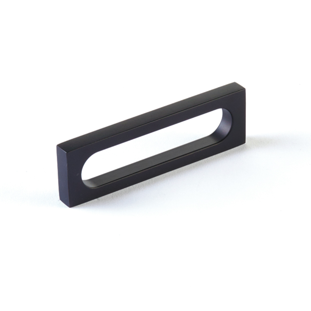 Matte Black "Loop" Square Drawer Pulls and Cabinet Knobs - Euro • Knobs