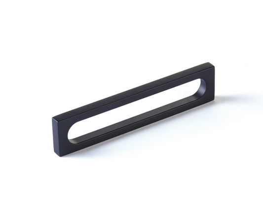 Matte Black "Loop" Square Drawer Pulls and Cabinet Knobs - Euro • Knobs