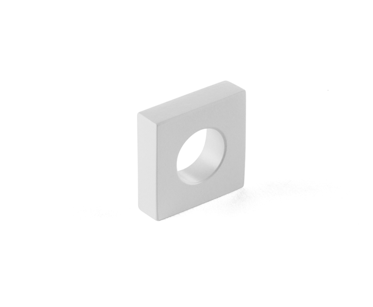 Matte White "Loop" Square Drawer Pulls and Cabinet Knobs - Euro • Knobs