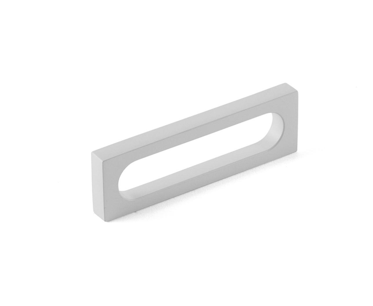 Matte White "Loop" Square Drawer Pulls and Cabinet Knobs - Euro • Knobs