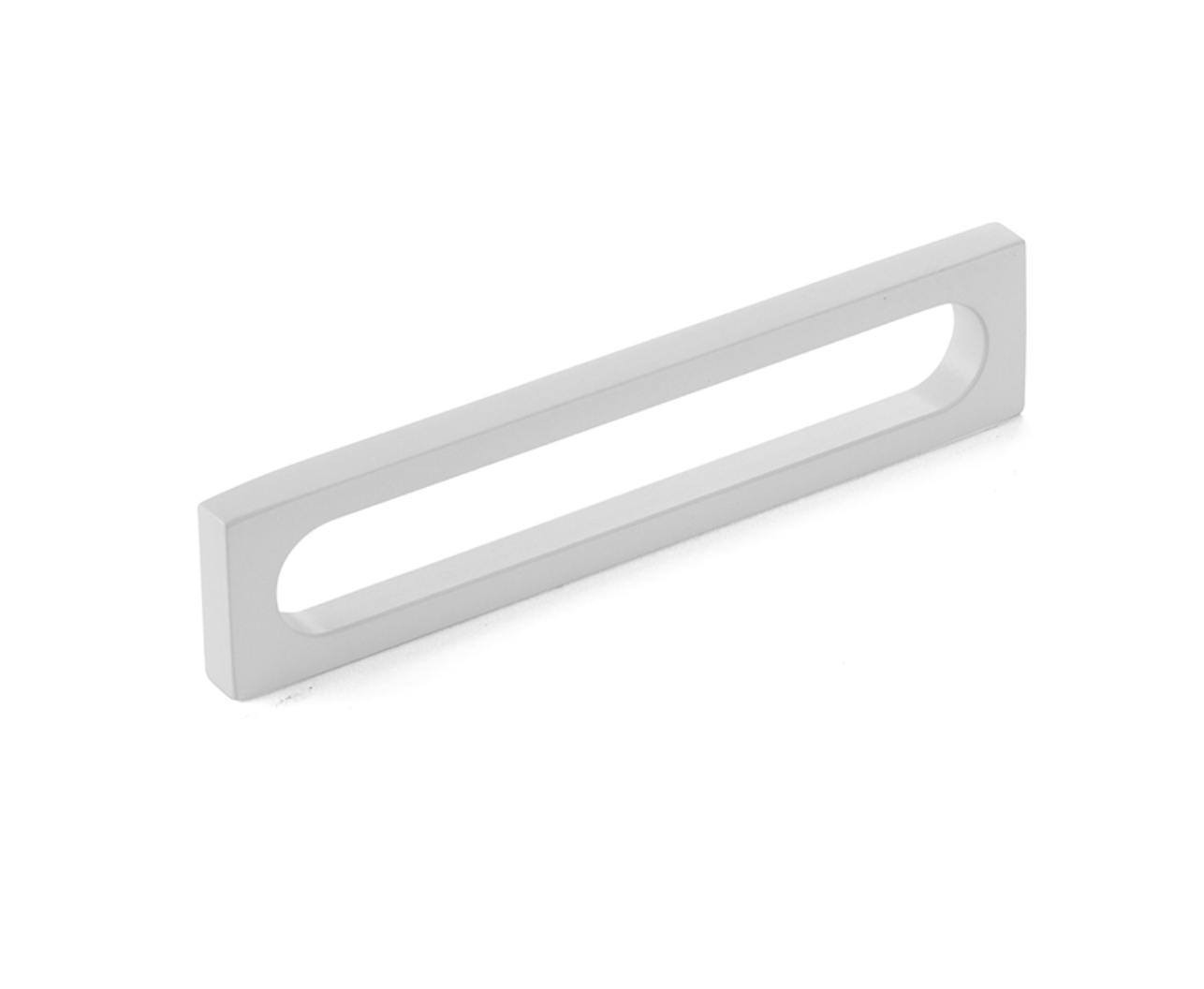 Matte White "Loop" Square Drawer Pulls and Cabinet Knobs - Euro • Knobs