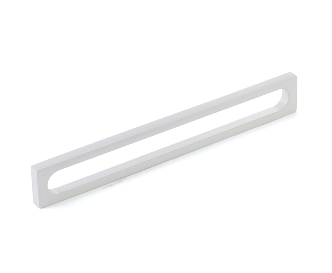 Matte White "Loop" Square Drawer Pulls and Cabinet Knobs - Euro • Knobs