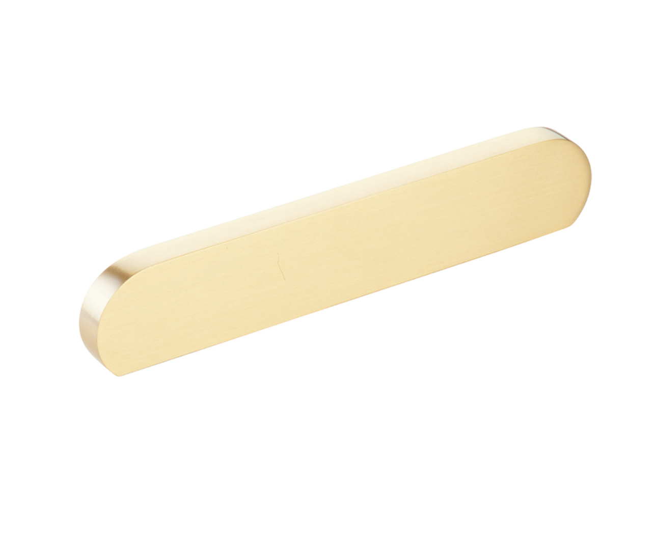 Satin Brass "Bit" Rounded Drawer Pulls and Cabinet Knobs - Euro • Knobs