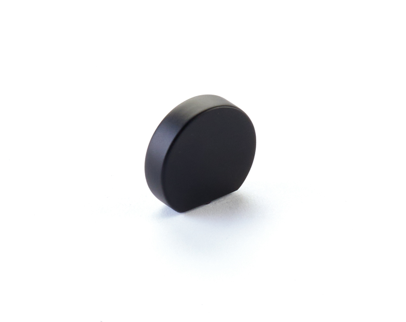 Matte Black "Bit" Rounded Drawer Pulls and Cabinet Knobs - Euro • Knobs