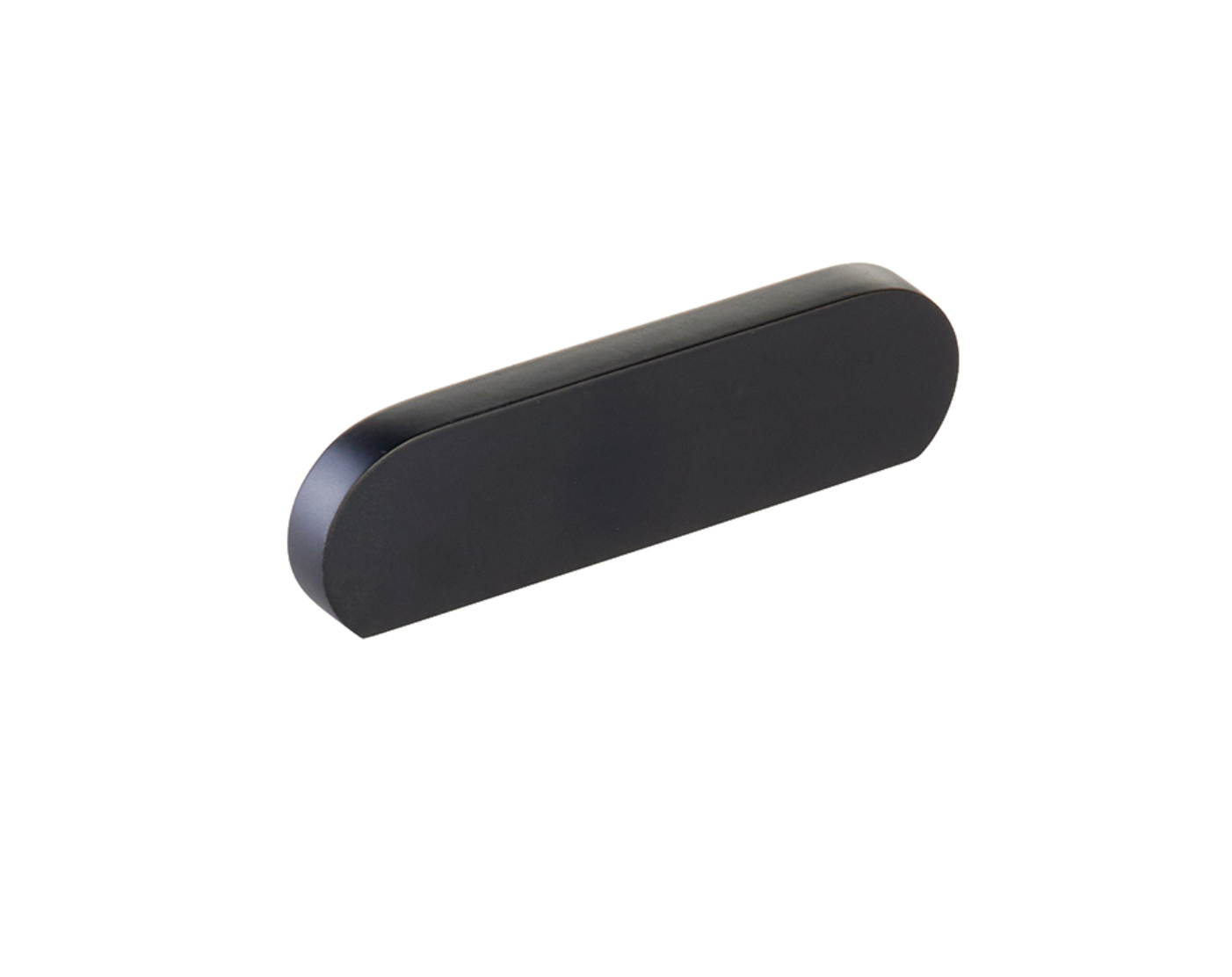 Matte Black "Bit" Rounded Drawer Pulls and Cabinet Knobs - Euro • Knobs