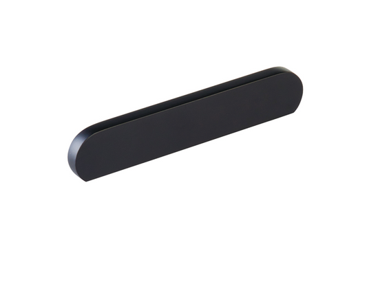 Matte Black "Bit" Rounded Drawer Pulls and Cabinet Knobs - Euro • Knobs