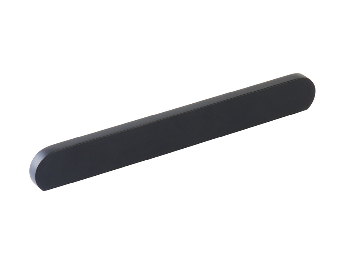 Matte Black "Bit" Rounded Drawer Pulls and Cabinet Knobs - Euro • Knobs