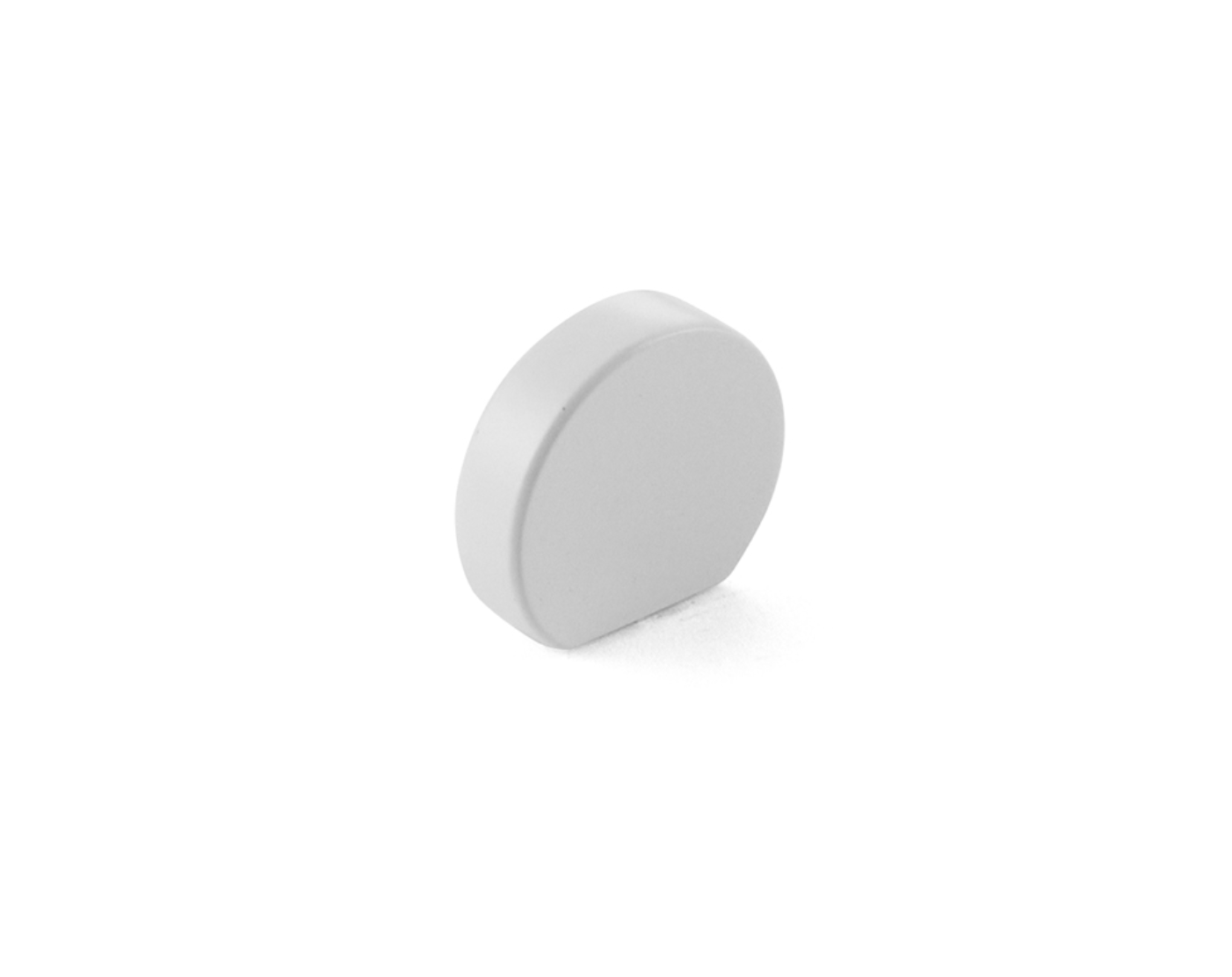 Matte White "Bit" Rounded Drawer Pulls and Cabinet Knobs - Euro • Knobs