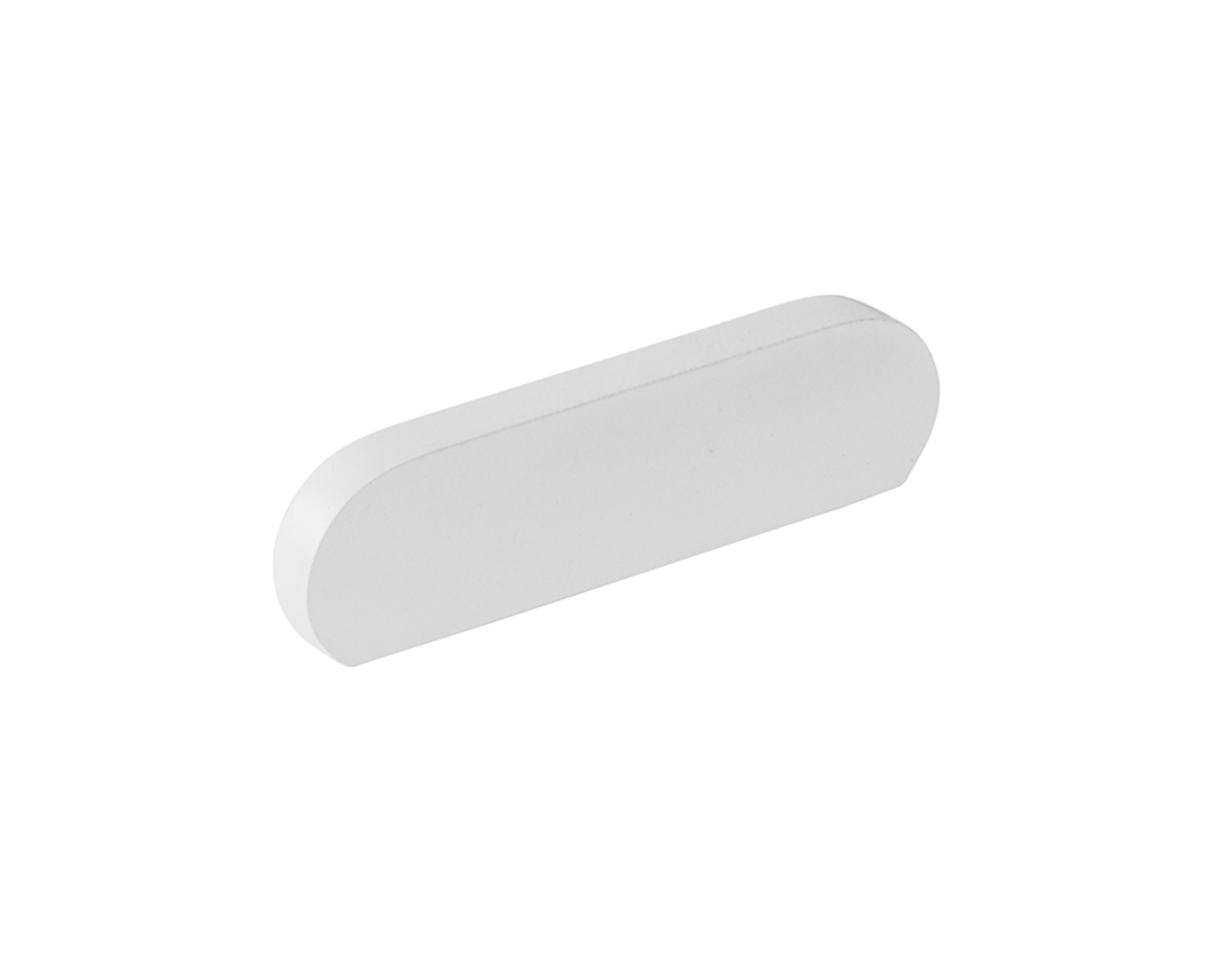 Matte White "Bit" Rounded Drawer Pulls and Cabinet Knobs - Euro • Knobs