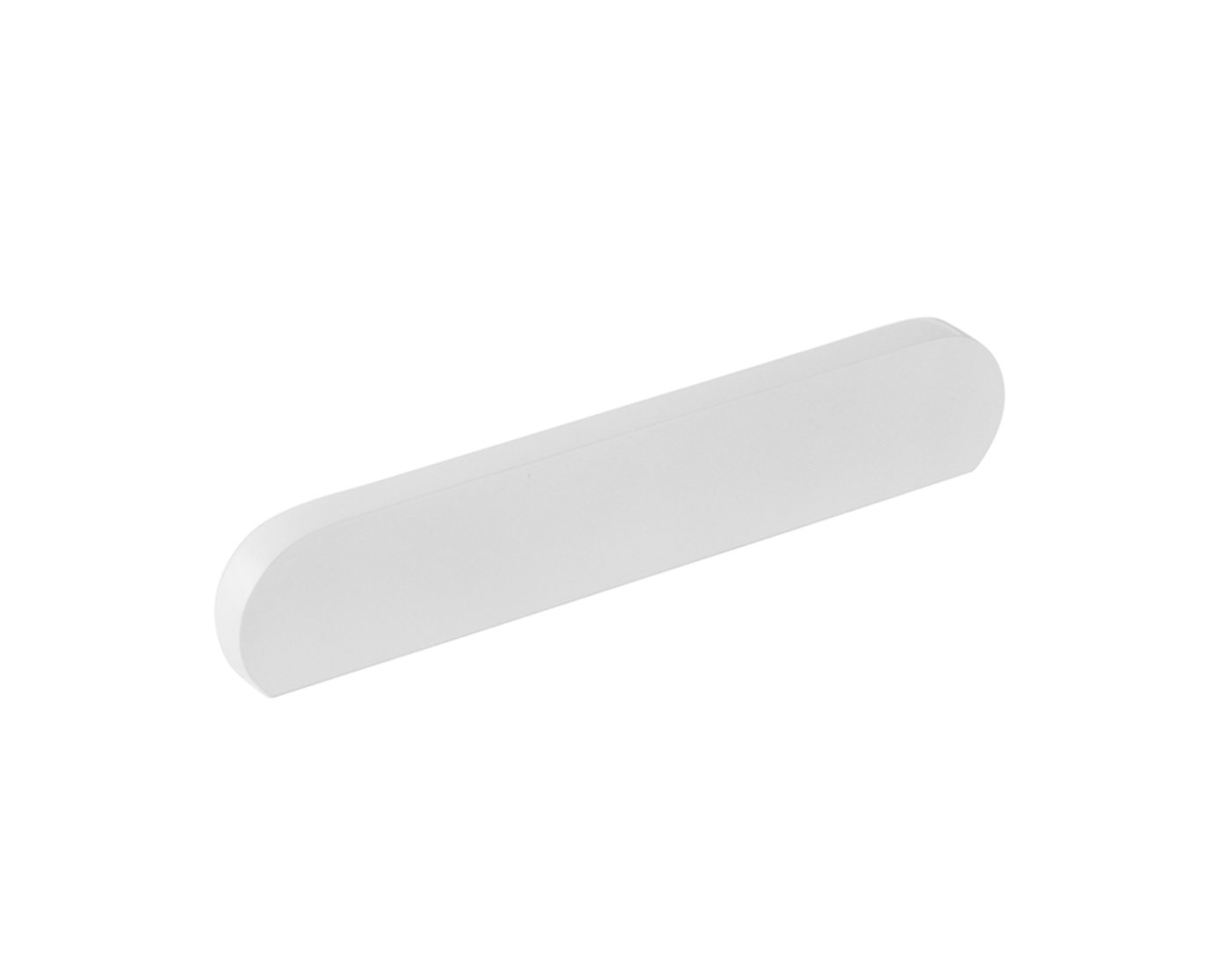 Matte White "Bit" Rounded Drawer Pulls and Cabinet Knobs - Euro • Knobs