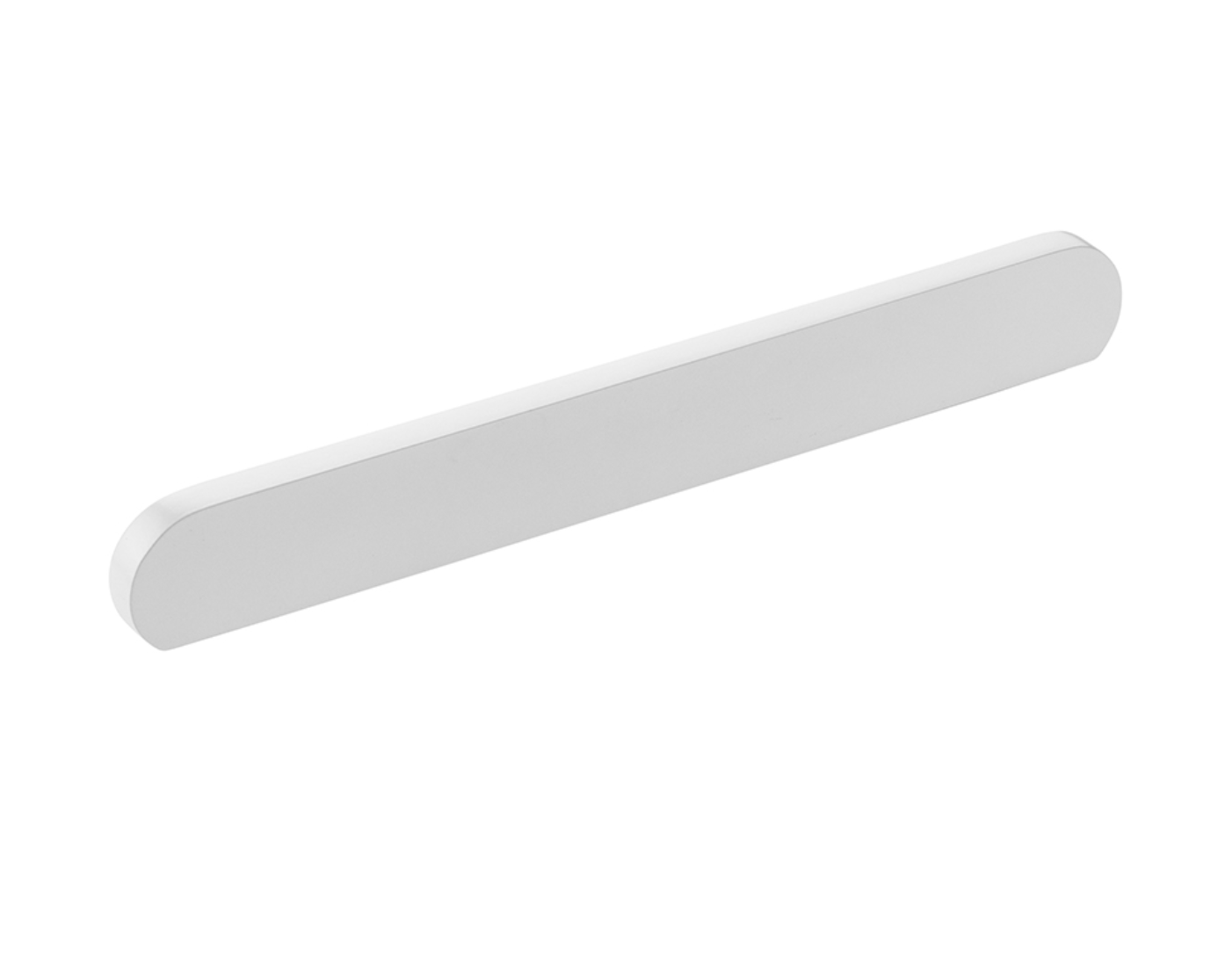 Matte White "Bit" Rounded Drawer Pulls and Cabinet Knobs - Euro • Knobs