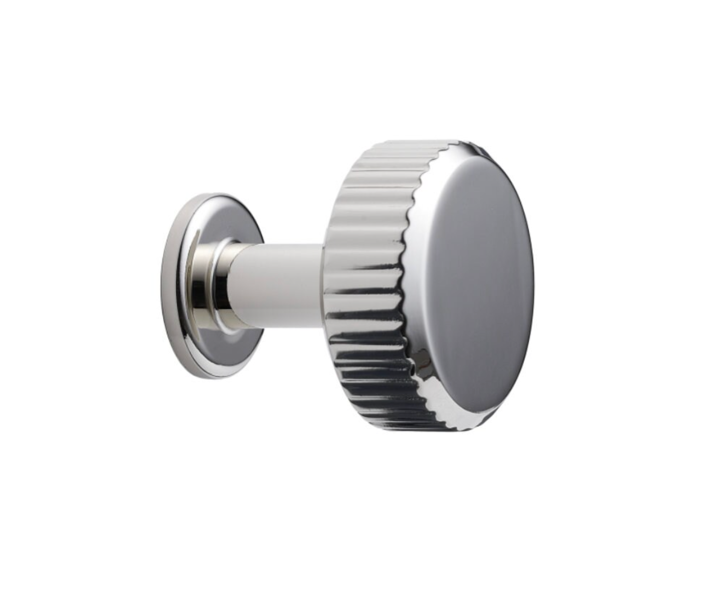 Polished Nickel "Villa" Cabinet Knobs and Pulls | Fluted Cabinet Hardware - Forge Hardware Studio