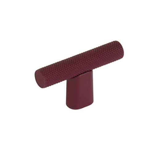 Knurled "Karl" Crimson Cabinet Knobs and Drawer Pulls - Industry Hardware