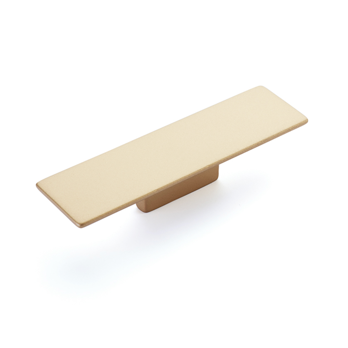 Satin Brass "Armand" Square Drawer Pulls and Cabinet Knobs - Euro • Knobs