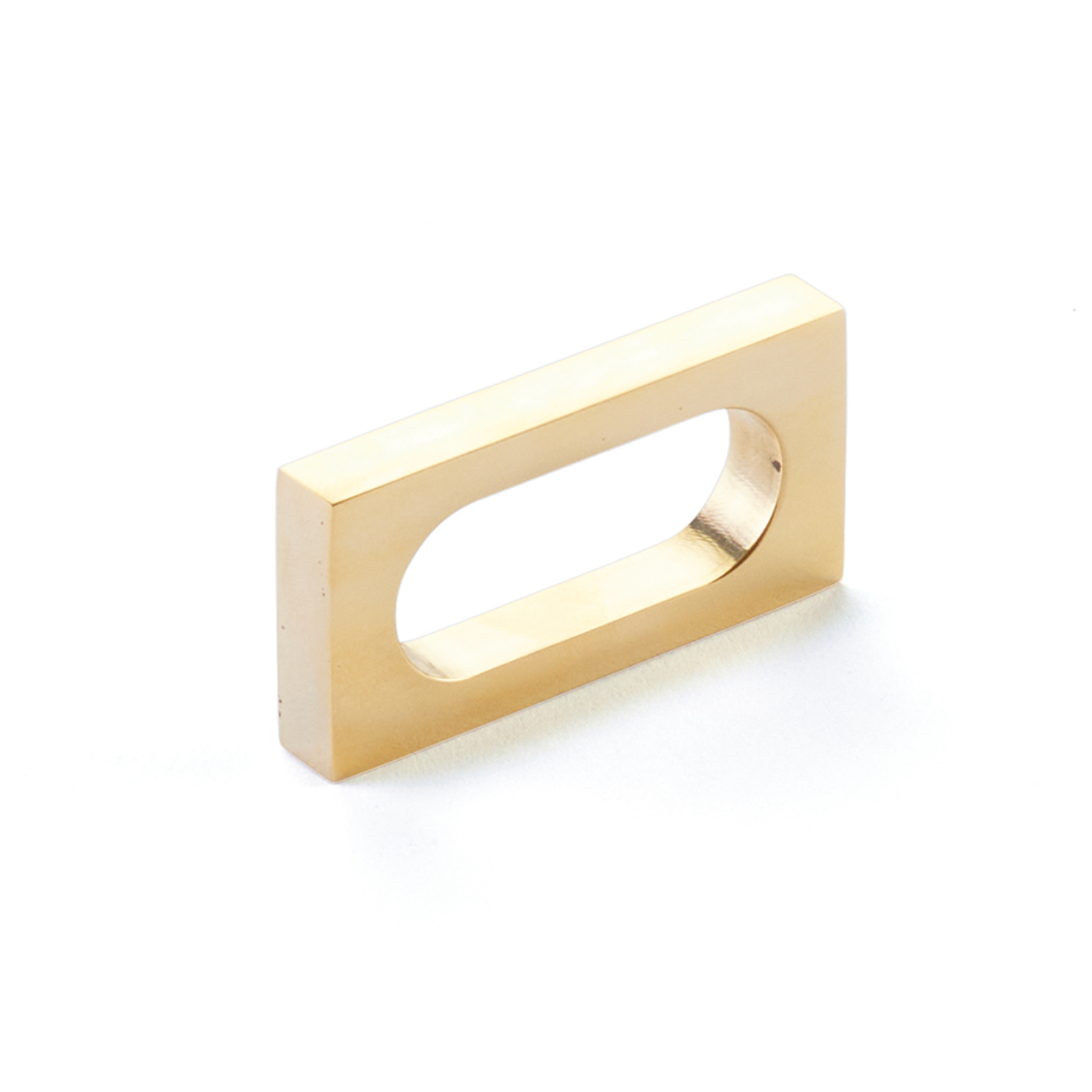 Unlacquered Brass "Loop" Square Drawer Pulls and Cabinet Knobs - Euro • Knobs